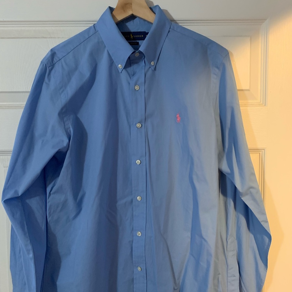 Ralph Lauren Polo light blue dress shirt, classic fit, medium.